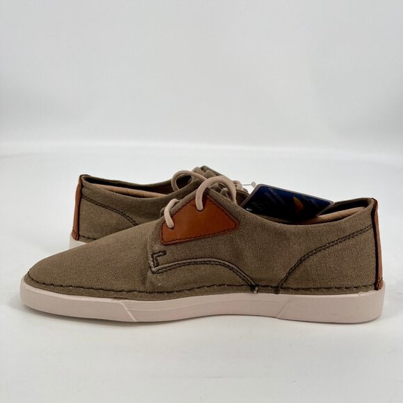 Clarks Gereld Tie Casual Shoes Size 8M Olive Textile Lace Up Ortholite Comfort main image 4